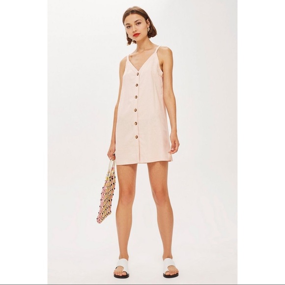 Topshop Dresses & Skirts - Top shop button front mini slip dress